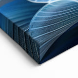 Marine Plants Art: Translucent Blue Coral Wave Coastal Wall Decor Canvas