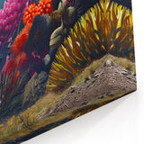 Marine Plants Art: Vibrant Coral Reef Flora with Scenic Landscape Wall Decor