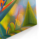 Exotic Bird of Paradise Wall Art - Colorful Tropical Flower Canvas Print