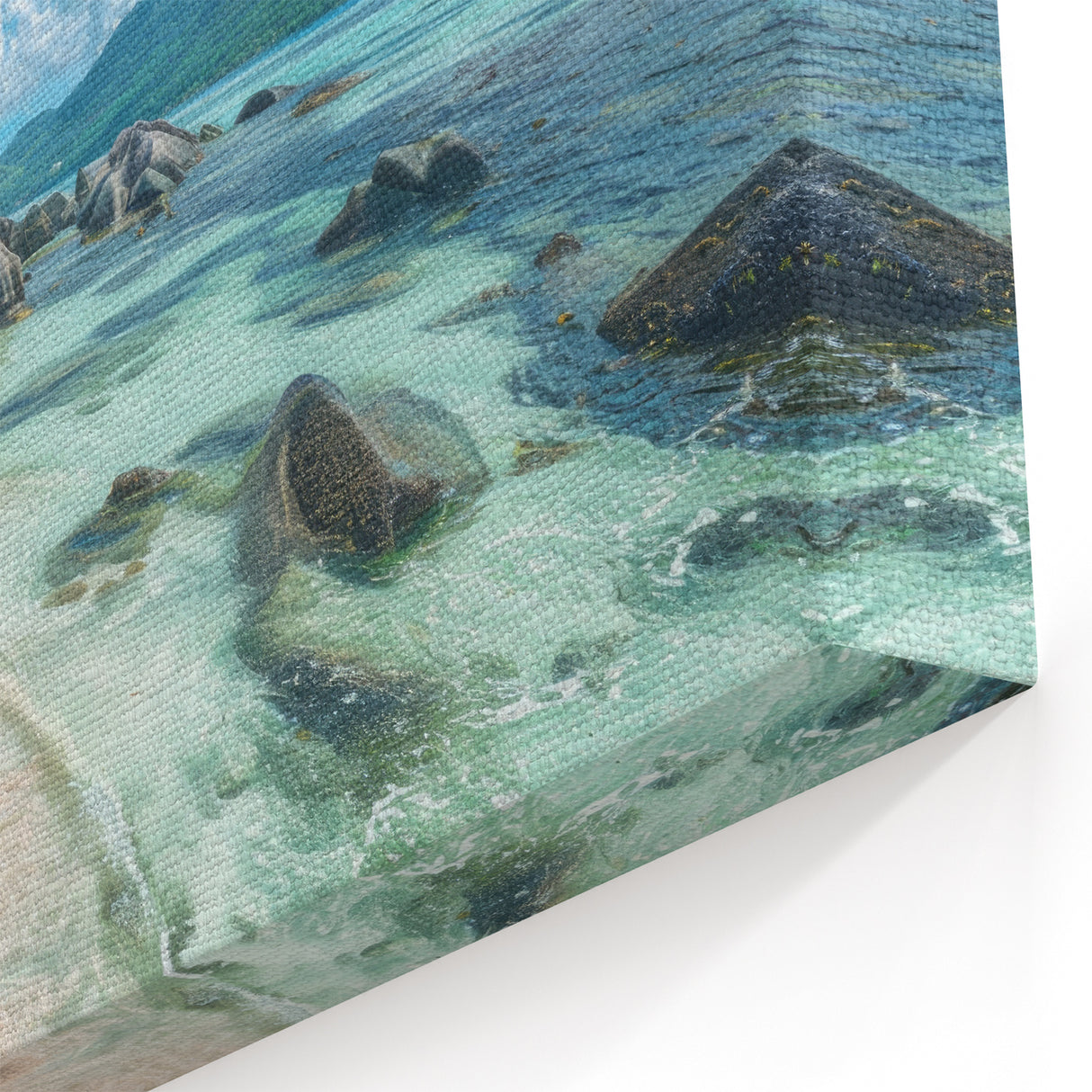 Seychelles Scenic Beach View - African Island Art Canvas Print