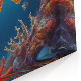 Colorful Seychelles Underwater Starfish Art - Exotic Ocean Canvas Print