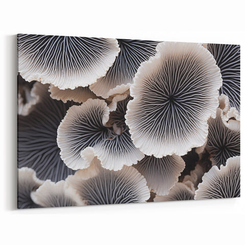 Marine Plants Art: Black & White Minimalist Coral Wall Decor Canvas