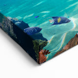 Exotic Island and Coral Reef in Seychelles - Tropical Ocean Art Print