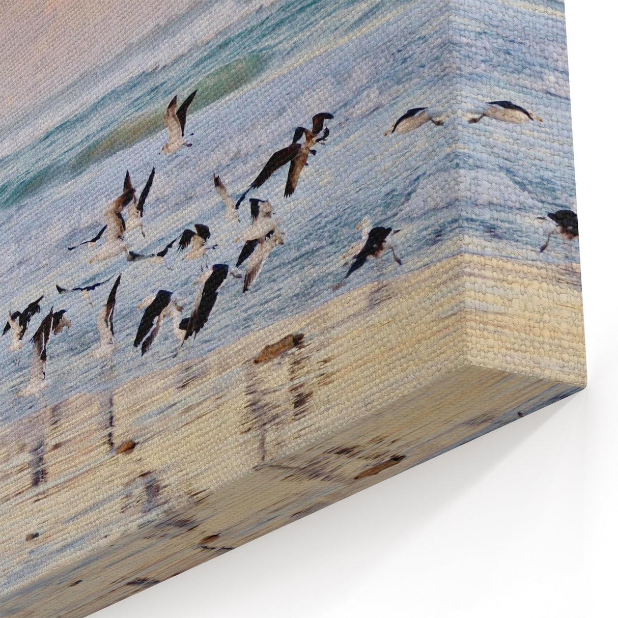 South Africa Wall Art - Cape Town Canvas of Table Mountain and Seagulls