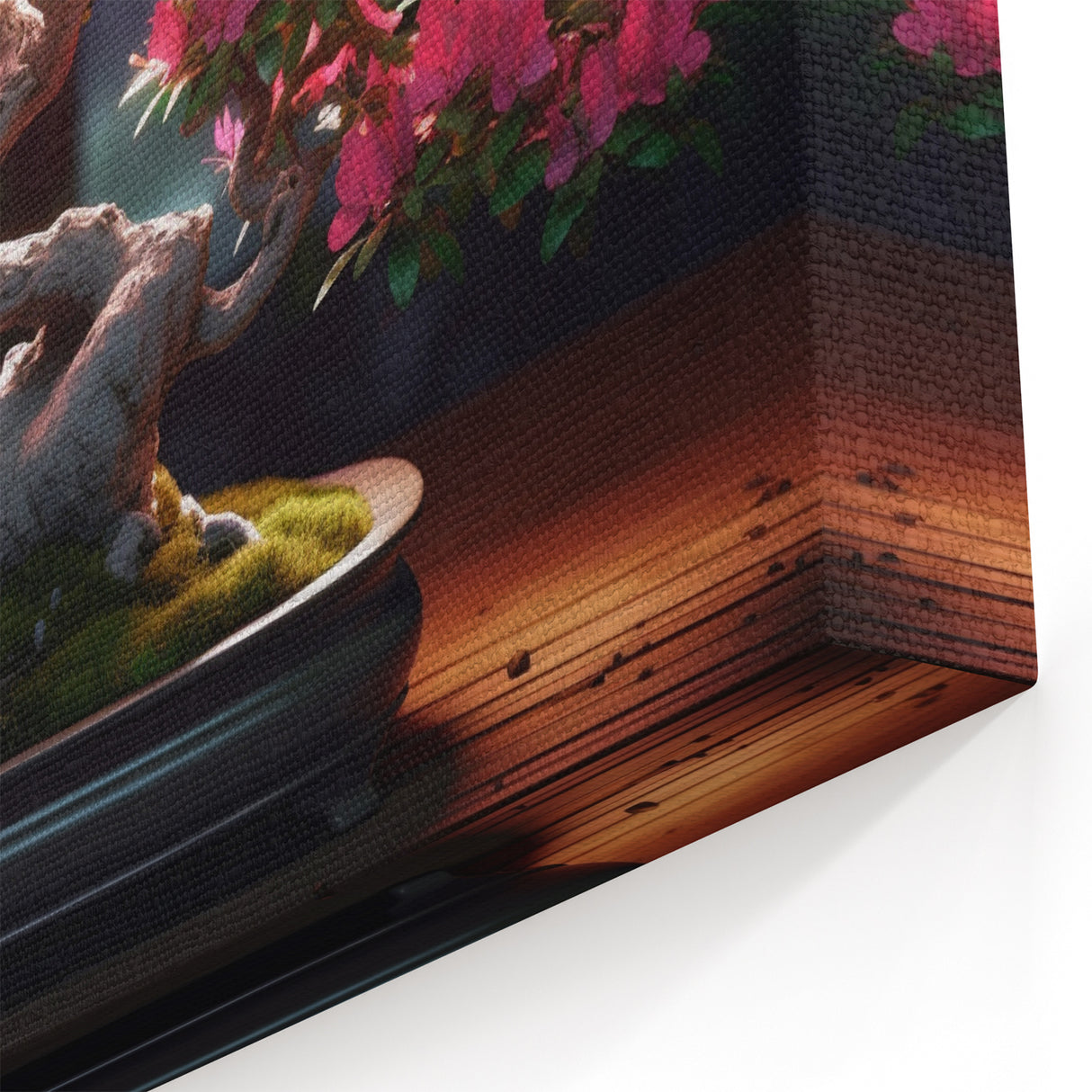 Zen Pink Bonsai Tree Wall Art - Nature-Inspired Canvas Prints