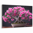 Vibrant Pink Bonsai Tree Wall Art - Japanese-Inspired Canvas Prints