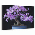 Serene Lavender Bonsai Tree Wall Art - Japanese-Inspired Canvas Decor