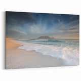 South Africa Wall Art - Tranquil Beach Scene with Table Mountain View