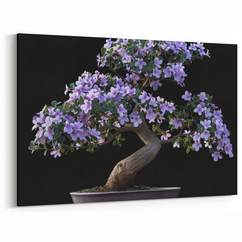 Elegant Lavender Bonsai Tree Wall Art - Japanese Zen-Inspired Prints