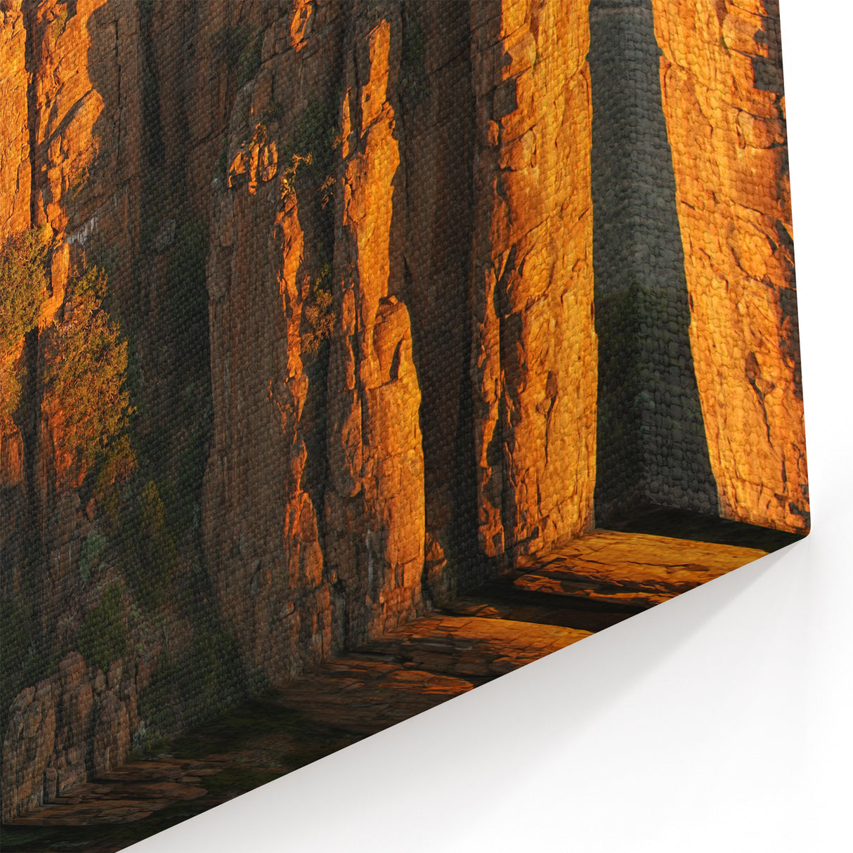 South African Landscape Art - Majestic Rock Formations at Sunset