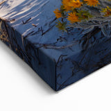 Cape Town Canvas Art - Beach Flowers with Table Mountain View