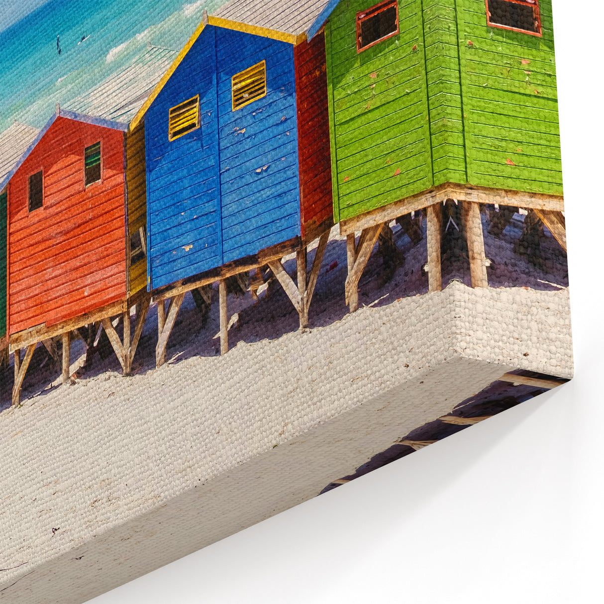 Durban Beach Photography - Colorful Beach Huts by the Ocean