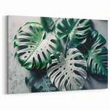 Vibrant Monstera Leaf Wall Art - Botanical Canvas for Tropical Interiors