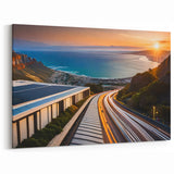 South Africa Wall Art - Coastal Road Sunset with Ocean Views