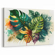 Colorful Monstera Leaf Wall Art - Vibrant Botanical Tropical Decor
