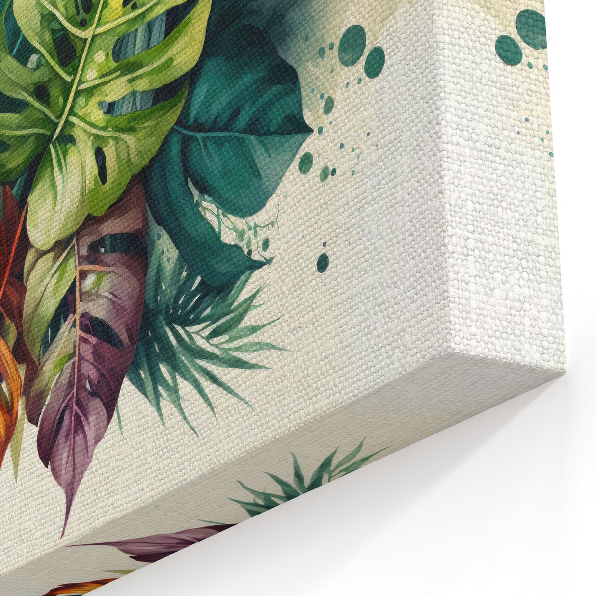 Colorful Monstera Leaf Wall Art - Vibrant Botanical Tropical Decor