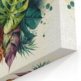 Colorful Monstera Leaf Wall Art - Vibrant Botanical Tropical Decor