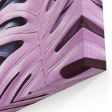 Purple and Pink Monstera Leaf Wall Art - Bold Tropical Botanical Decor