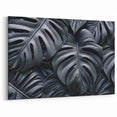 Dark Blue Monstera Leaf Wall Art - Bold Botanical Decor for Modern Spaces