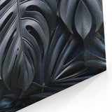 Dark Blue Monstera Leaf Wall Art - Bold Botanical Decor for Modern Spaces