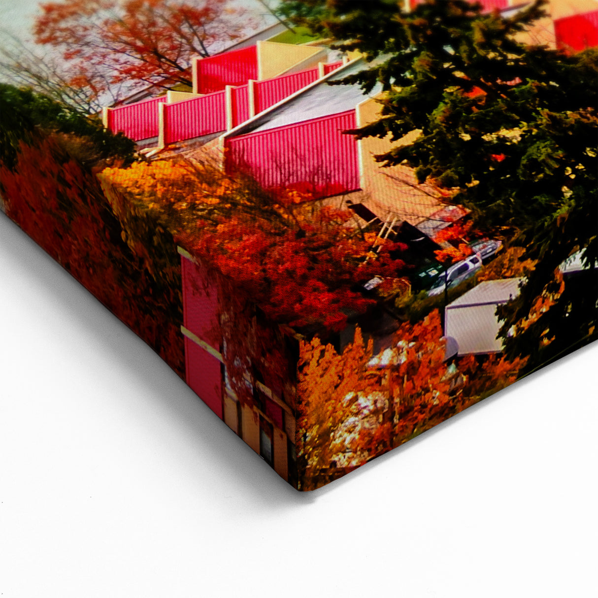 Vibrant Vancouver Cityscape Art – Fall Foliage & Urban Skyline