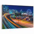 Vancouver Nightlife Cityscape Art – Neon Lights & Urban Skyline