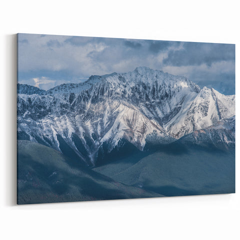 Majestic Snow-Capped Mountain Art – British Columbia Wilderness Scene