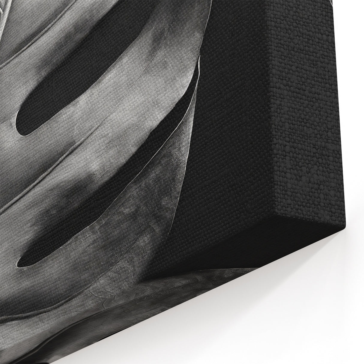 Monochrome Monstera Leaf Wall Art - Bold Minimalist Botanical Decor