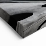 Monochrome Monstera Leaf Wall Art - Bold Minimalist Botanical Decor