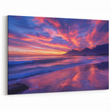 Stunning South African Sunset Wall Art – Coastal Beach Canvas Print