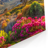 Vibrant South African Landscape Wall Art – Mountain & Flora Canvas