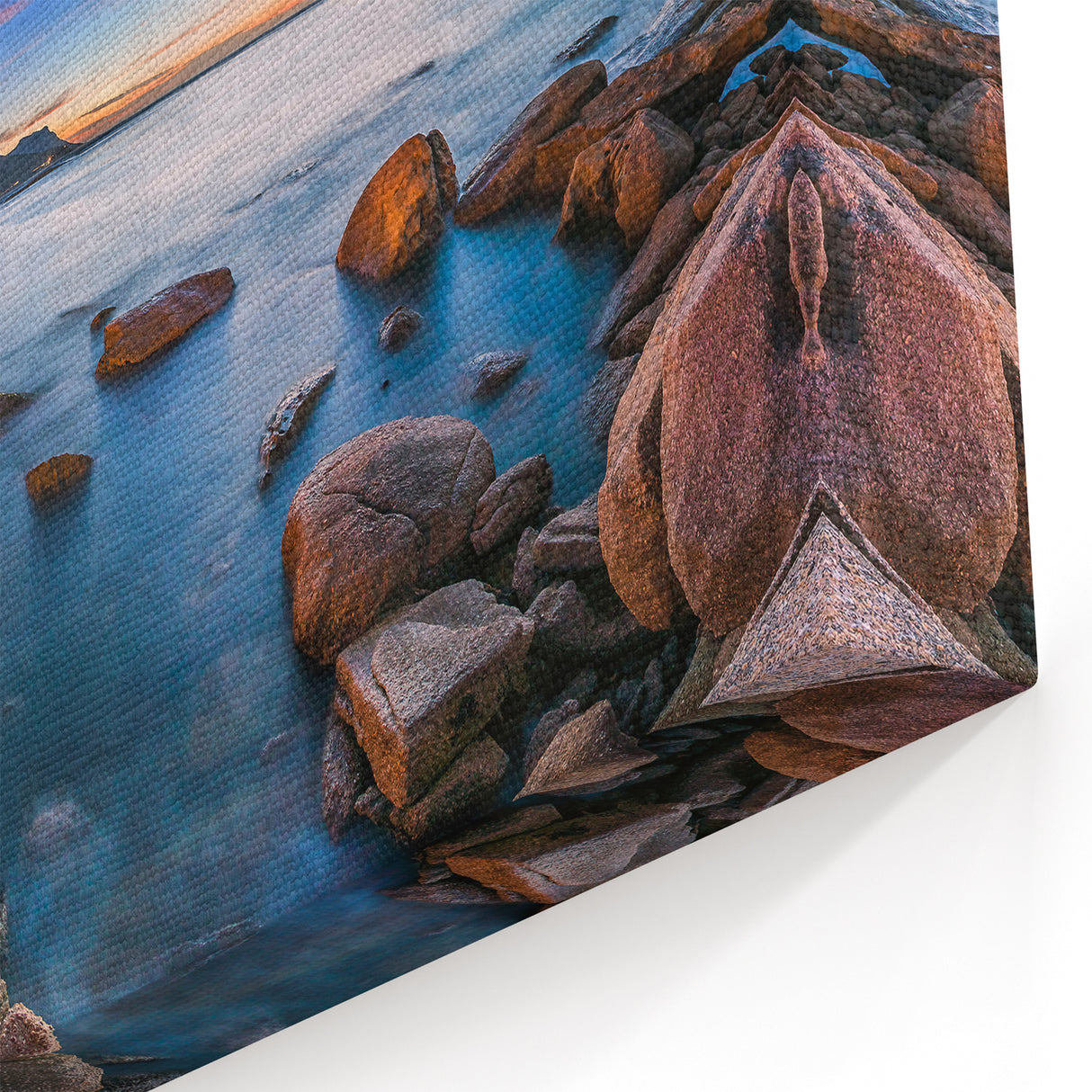 South African Night Coastal Wall Art – Cape Town City Lights Canvas