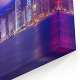 Hong Kong Cityscape Prints - Vibrant Victoria Harbour Night Scene Art
