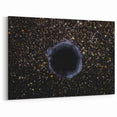 Black Hole Space Wall Art | Outer Space-Themed Canvas Print | Astronomical Decor