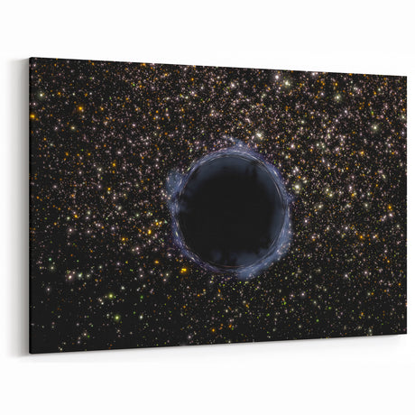 Black Hole Space Wall Art | Outer Space-Themed Canvas Print | Astronomical Decor