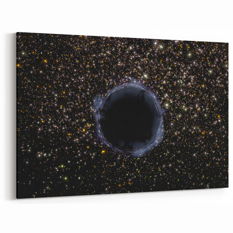Black Hole Space Wall Art | Outer Space-Themed Canvas Print | Astronomical Decor