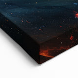 Fiery Black Hole Wall Art | Cosmic Space-Themed Canvas Print | Galaxy Decor