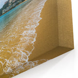 Hong Kong Seaside Art - Serene Beach and Skyline Wall Decor