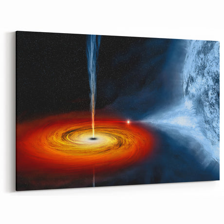Celestial Black Hole Wall Art | Space-Themed Canvas Print | Cosmic Decor