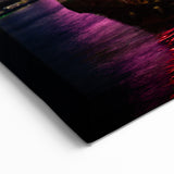 Hong Kong Night Scene Art - Vibrant Junk Boat and Skyline Wall Decor