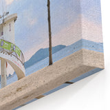 Hong Kong Beach Art - Serene Lifeguard Tower Coastal Wall Decor
