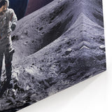 Astronaut Wall Art: Space Explorer Canvas with Earth and Galaxy View