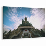 Tian Tan Buddha Art - Majestic Hong Kong Landmark Wall Decor