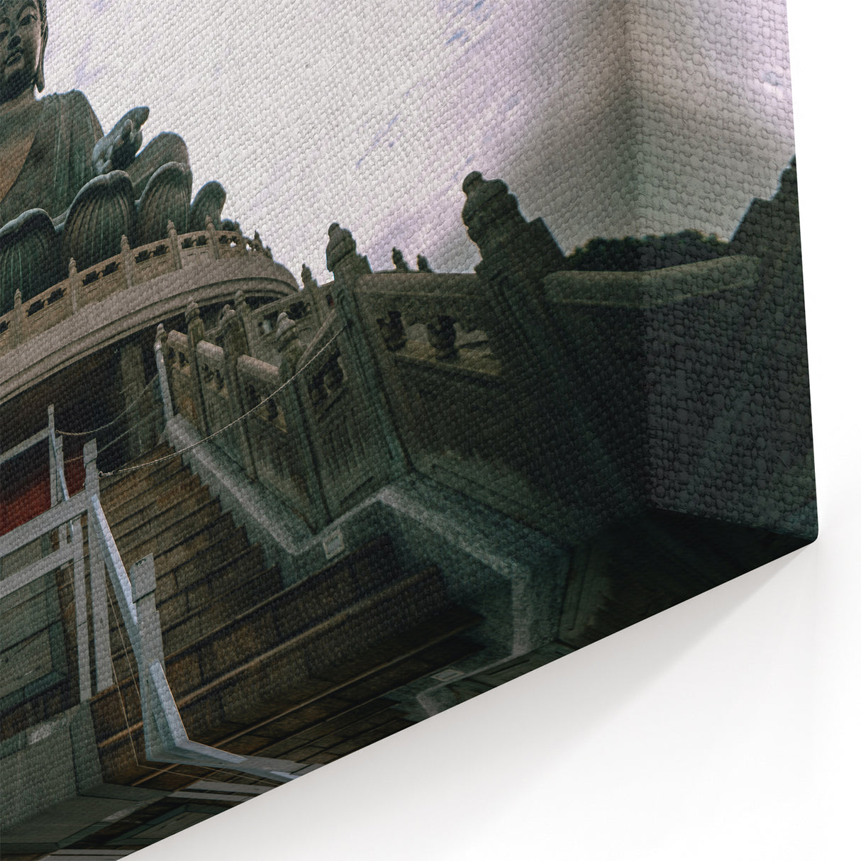 Tian Tan Buddha Art - Majestic Hong Kong Landmark Wall Decor
