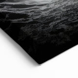 Astronaut Wall Art: Black and White Space Explorer Canvas with Moon View