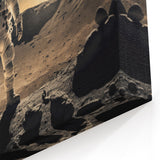 Astronaut Wall Art: Cosmic Explorer Canvas with Lunar and Galaxy View
