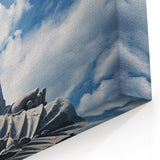 Tian Tan Buddha Wall Art - Majestic Hong Kong Landmark Under Sky