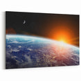Earth from Space Wall Art - Stunning Sunrise Over Planet Earth Prints