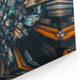 Hong Kong Aerial Cityscape Art - Dynamic Urban Skyline Wall Decor