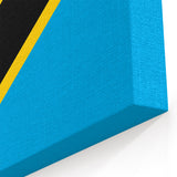 Tanzania Flag Wall Art - African Colors Canvas Print for Home or Office